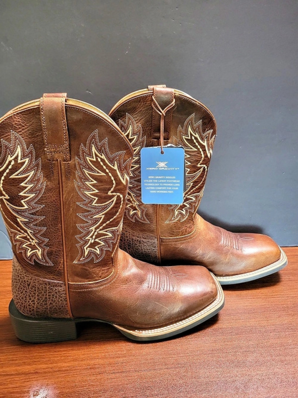 Cody James Xero Gravity Western Cowboy Boots 11 D Brown  Leather Embroidered NWT